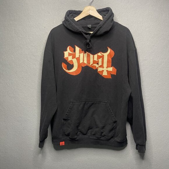 Tultex Other - Ghost Papa Zero Papa Nihil Black Pull over hoodie Mens Large